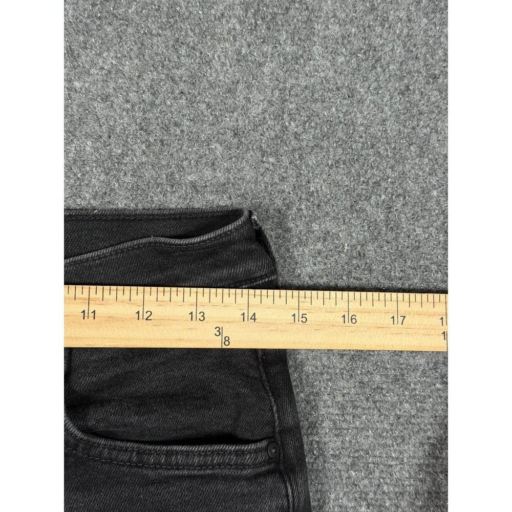 MOTHER Mid Rise Rambler Zip Flood Jeans Women's 26 Spiked Hair Art Flair Black - Picture 14 of 16